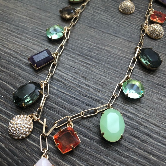 Gorgeous double string chain and gems necklace. - Picture 4 of 7